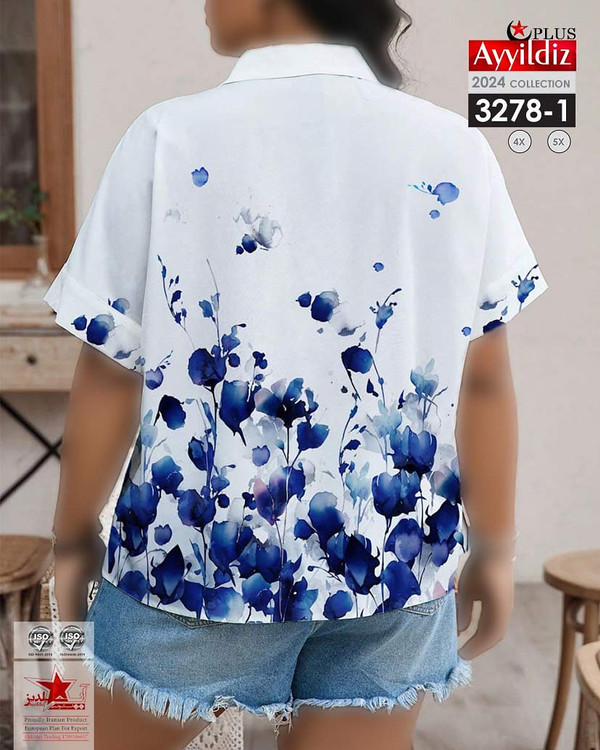 شومیز مجلسی زنانه سایز بزرگ کد 3278