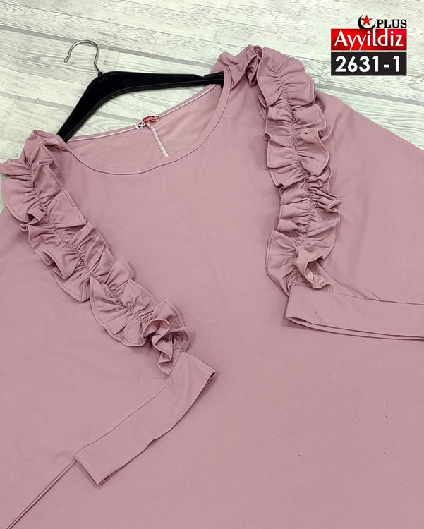 پیراهن/مانتو جلو بسته ازاد سایز بزرگ کد 2631