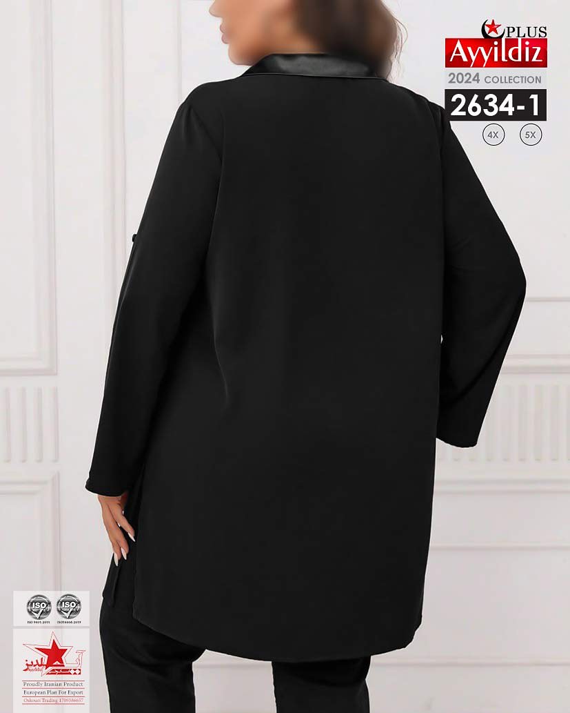 شومیز/تونیک/مانتویی زنانه سایز بزرگ کد 2634