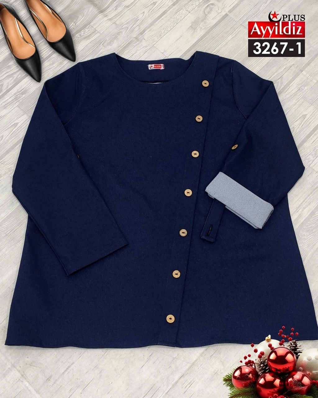 بلوز جین زنانه سایز بزرگ کد 3267