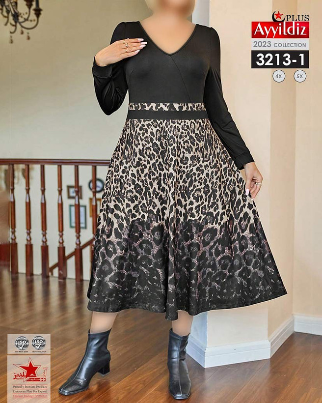 پیراهن مجلسی زنانه سایز بزرگ کد 3213