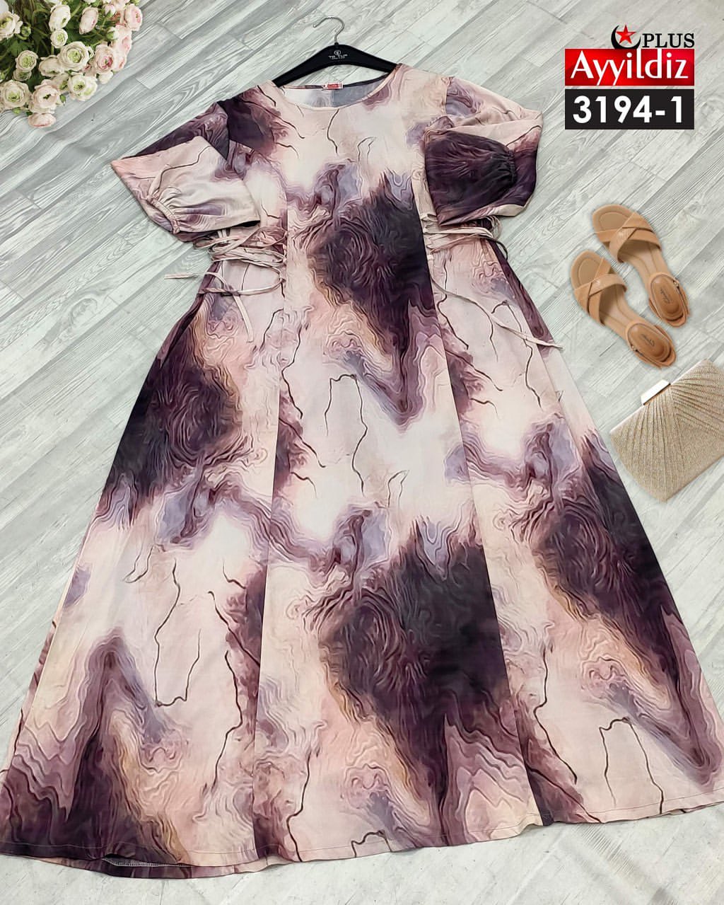 پیراهن مجلسی زنانه سایز بزرگ کد 3194