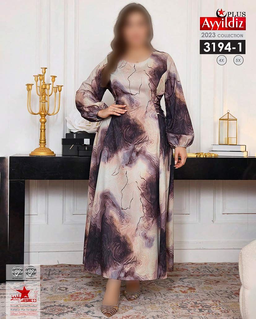 پیراهن مجلسی زنانه سایز بزرگ کد 3194