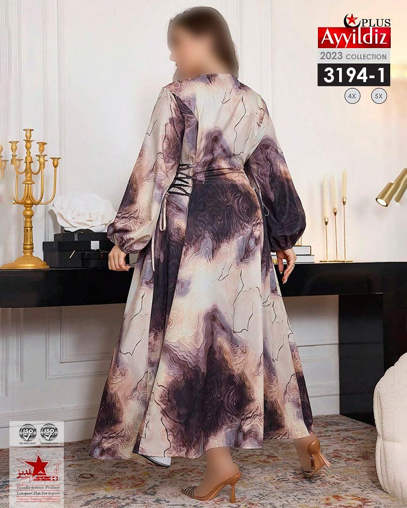 پیراهن مجلسی زنانه سایز بزرگ کد 3194