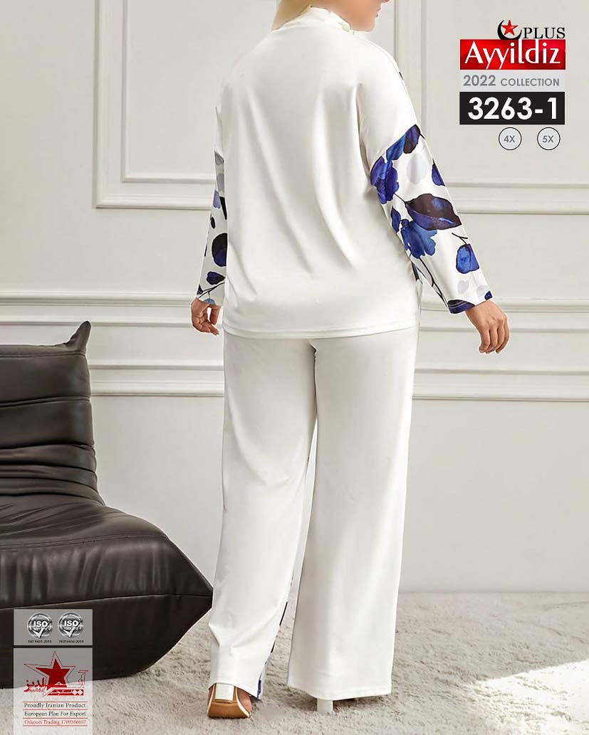 ست بلوز شلوار مجلسی سایز بزرگ کد 3263