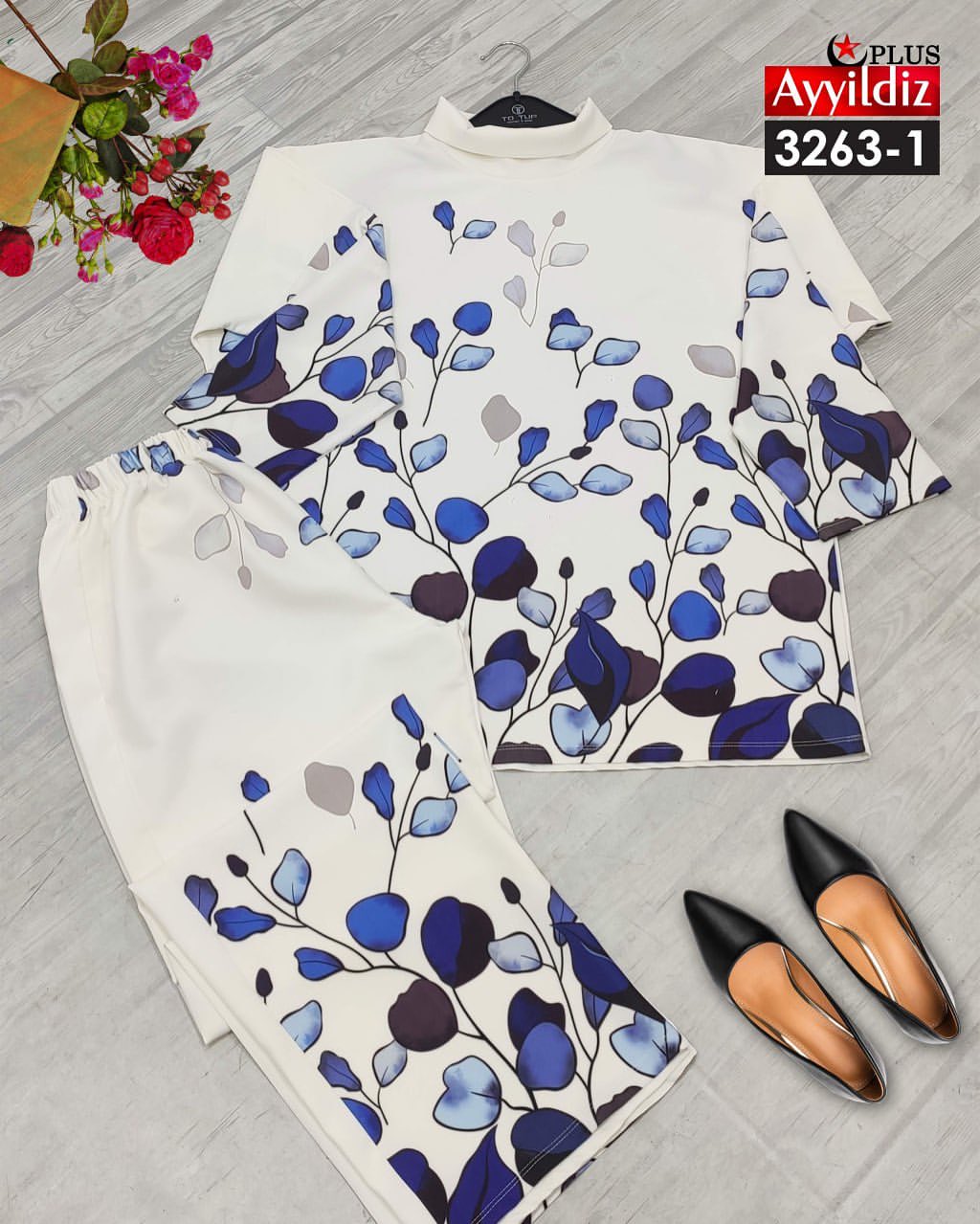 ست بلوز شلوار مجلسی سایز بزرگ کد 3263