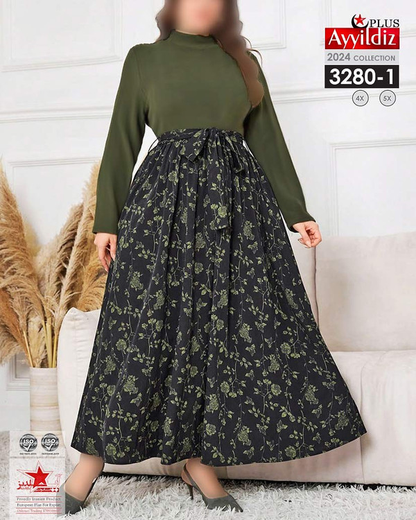 پیراهن مجلسی زنانه سایز بزرگ کد 3280