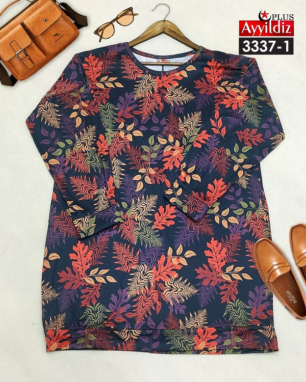 تونیک طرحدار زنانه سایز بزرگ کد 3337