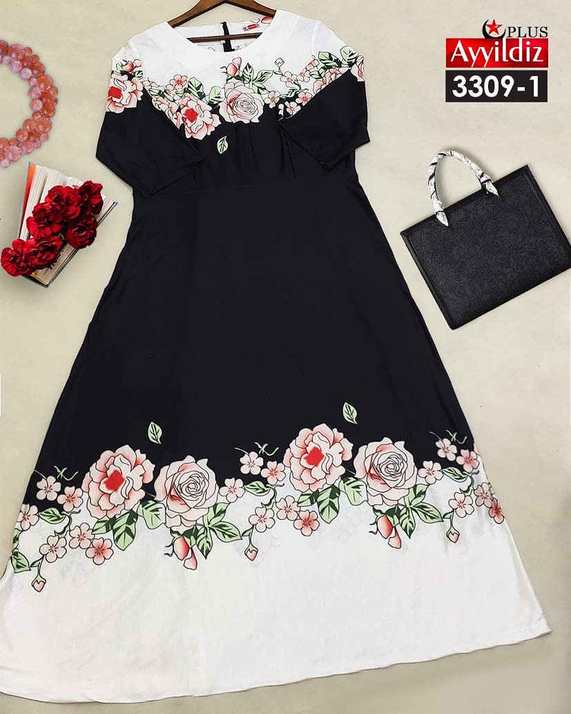 پیراهن مجلسی زنانه سایز بزرگ کد 3309