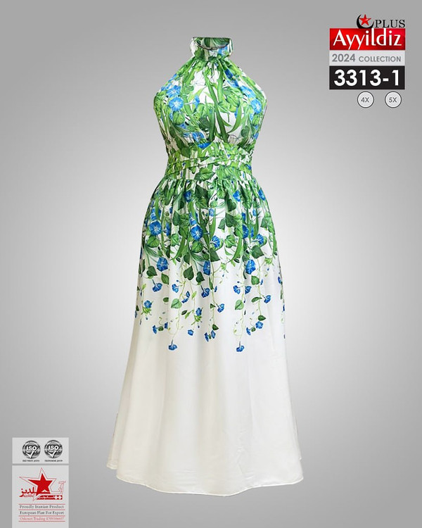 پیراهن خاص مجلسی زنانه سایز بزرگ کد 3313