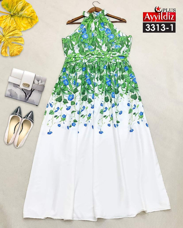 پیراهن خاص مجلسی زنانه سایز بزرگ کد 3313