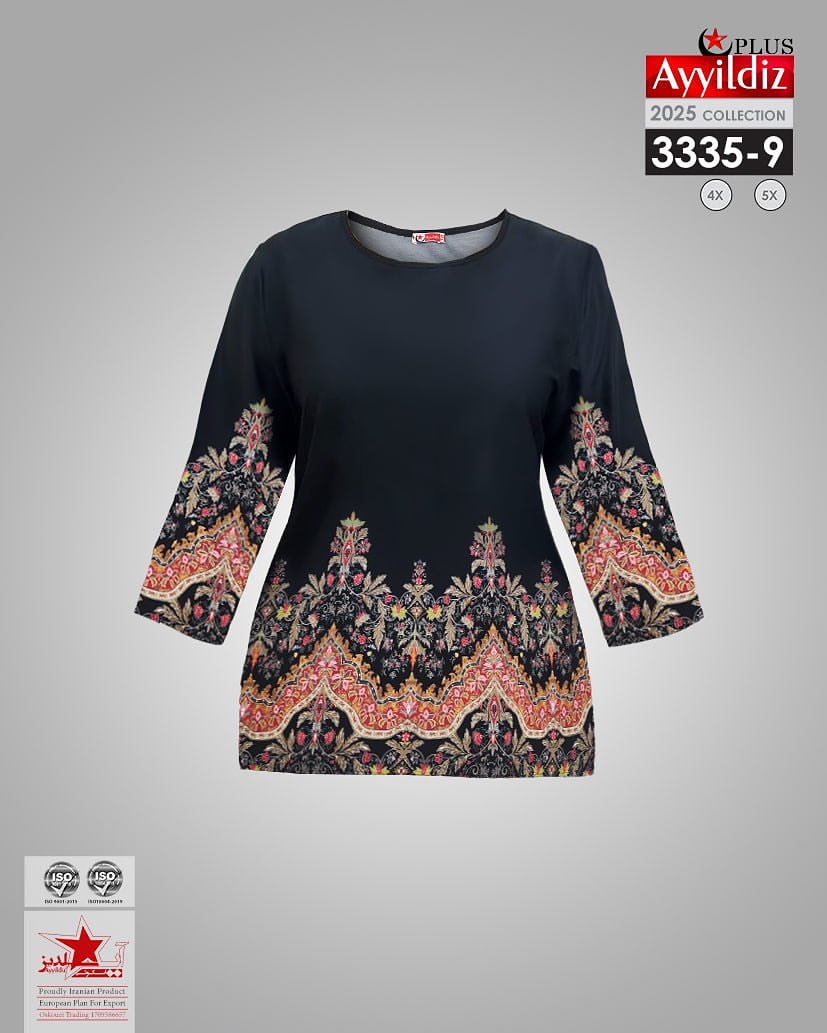 شومیز مجلسی زنانه سایز بزرگ کد 1_3335