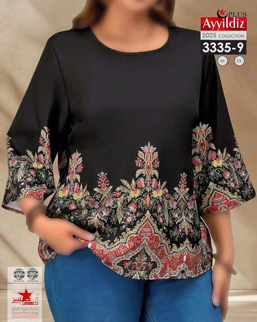 شومیز مجلسی زنانه سایز بزرگ کد 1_3335
