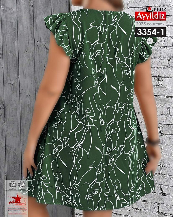 تونیک طرحدار زنانه سایز بزرگ کد 3354