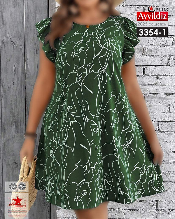 تونیک طرحدار زنانه سایز بزرگ کد 3354