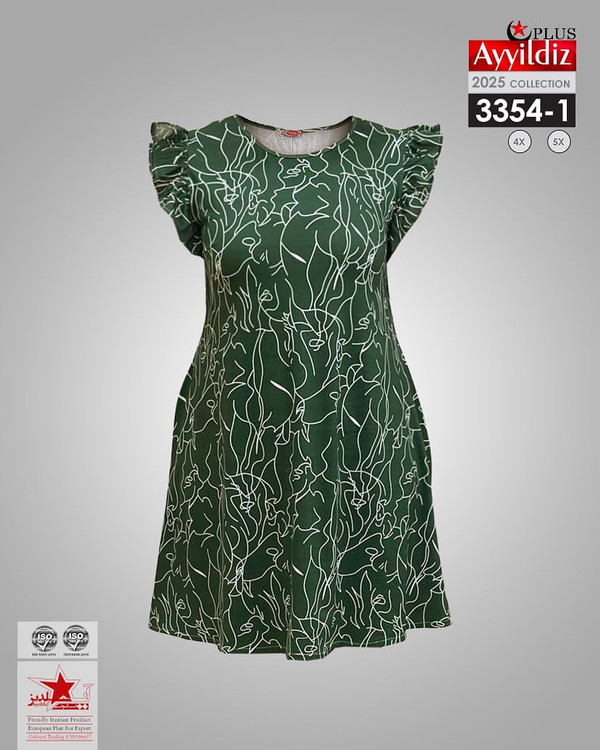 تونیک طرحدار زنانه سایز بزرگ کد 3354