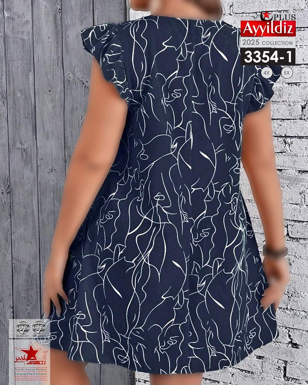 تونیک طرحدار زنانه سایز بزرگ کد 3354