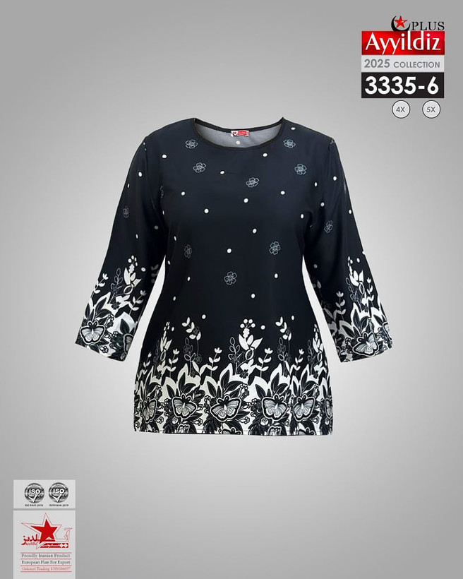 شومیز مجلسی زنانه سایز بزرگ کد 2_3335