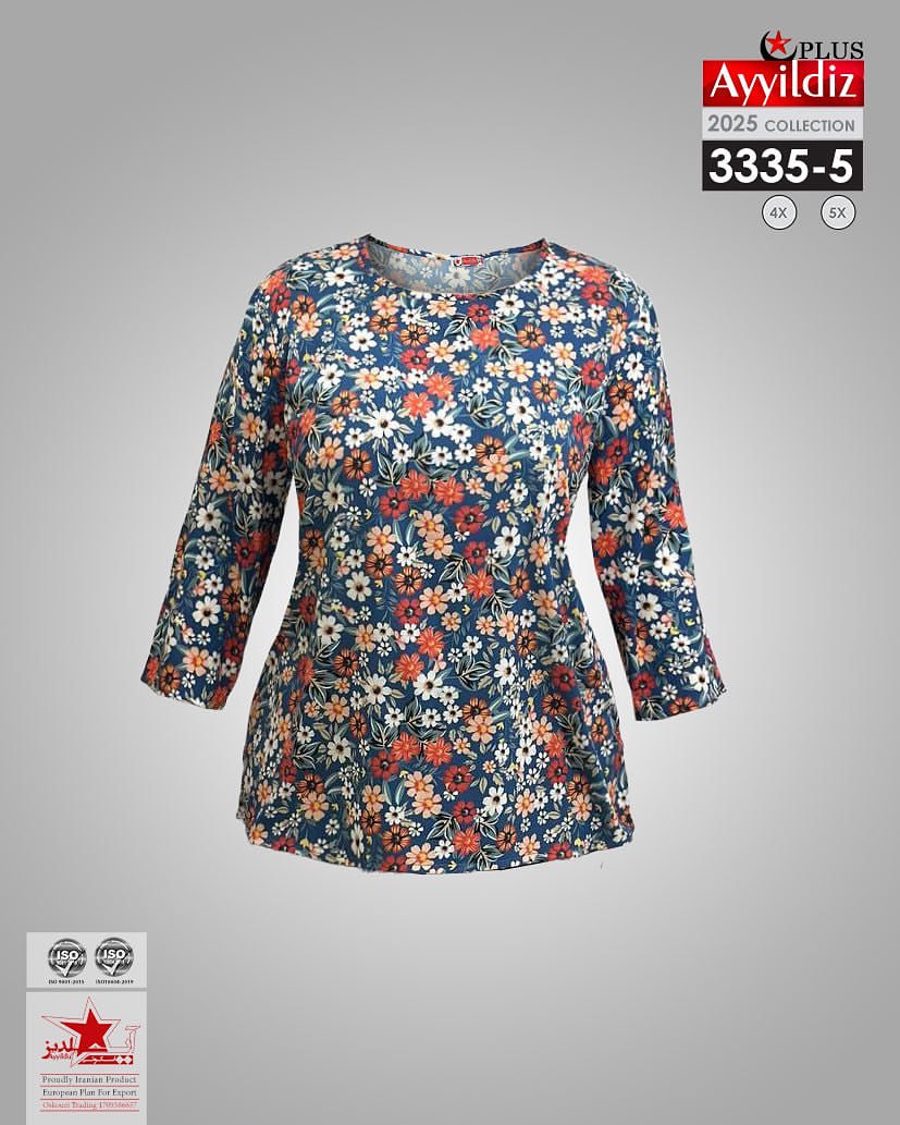 شومیز مجلسی زنانه سایز بزرگ کد 2_3335