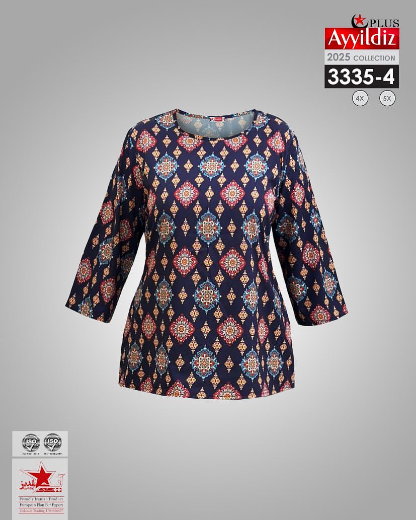 شومیز مجلسی زنانه سایز بزرگ کد 4_3335