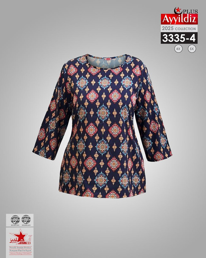 شومیز مجلسی زنانه سایز بزرگ کد 4_3335