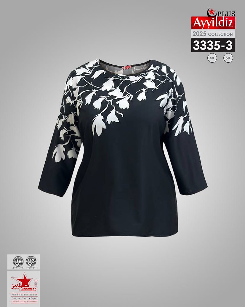 شومیز مجلسی زنانه سایز بزرگ کد 4_3335