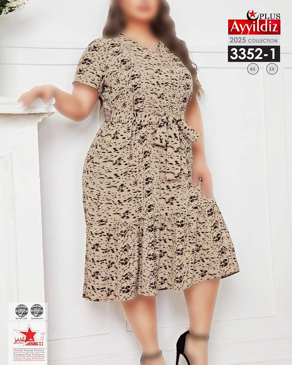 پیراهن مجلسی زنانه سایز بزرگ کد 3352