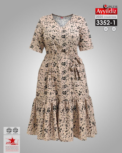 پیراهن مجلسی زنانه سایز بزرگ کد 3352