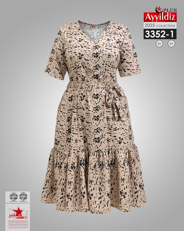 پیراهن مجلسی زنانه سایز بزرگ کد 3352