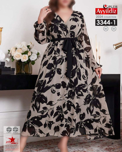 پیراهن مجلسی زنانه سایز بزرگ کد 3344