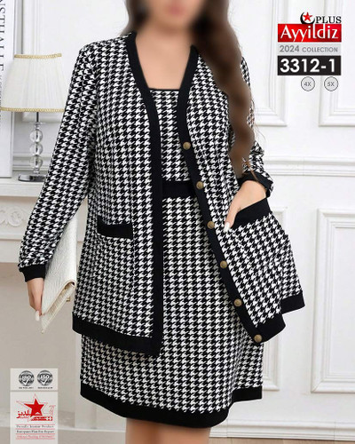 کت و سارافون زنانه سایز بزرگ کد 3312