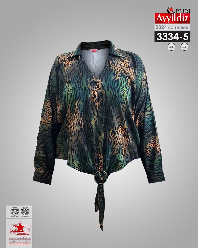 شومیز مجلسی زنانه سایز بزرگ کد 3334
