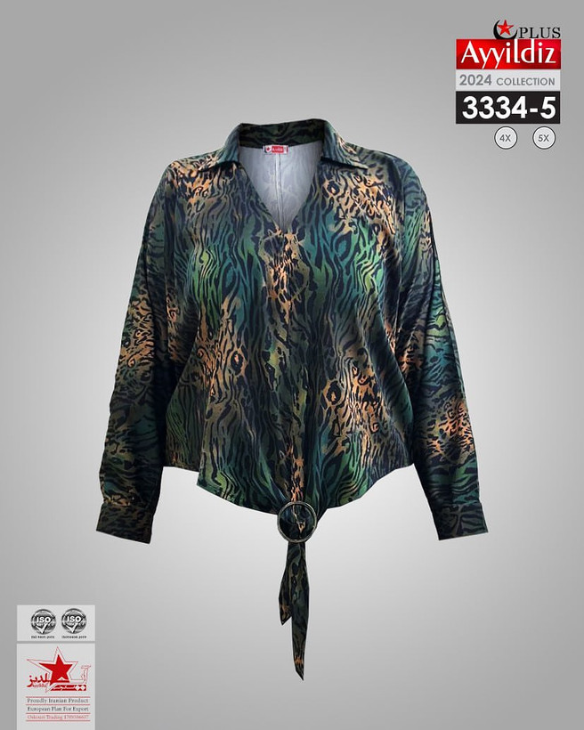شومیز مجلسی زنانه سایز بزرگ کد 3334