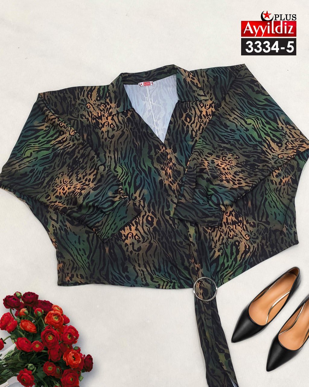 شومیز مجلسی زنانه سایز بزرگ کد 3334