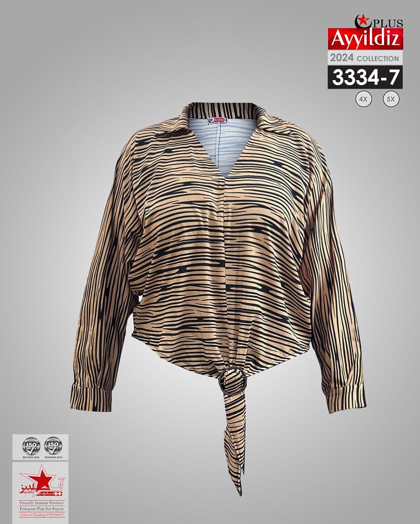 شومیز مجلسی زنانه سایز بزرگ کد 3334