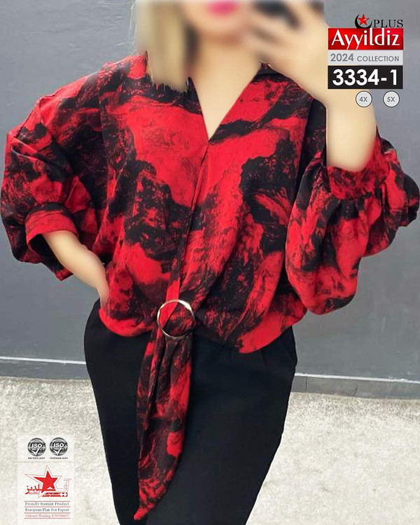 شومیز مجلسی زنانه سایز بزرگ کد 3334/1