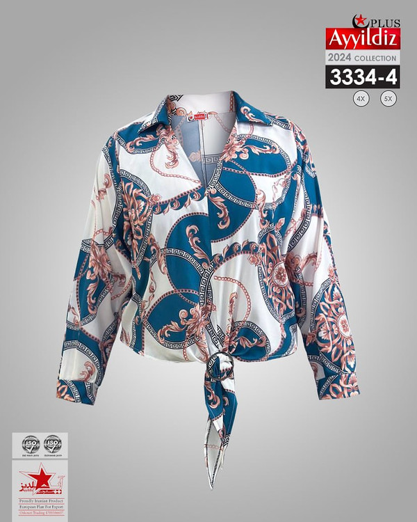 شومیز مجلسی زنانه سایز بزرگ کد 3334/2