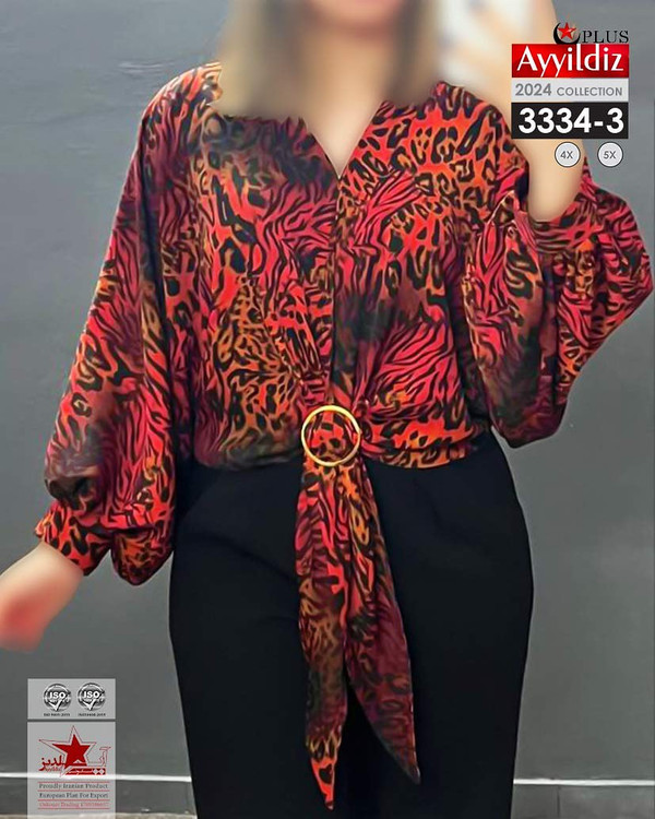 شومیز مجلسی زنانه سایز بزرگ کد 3334/2