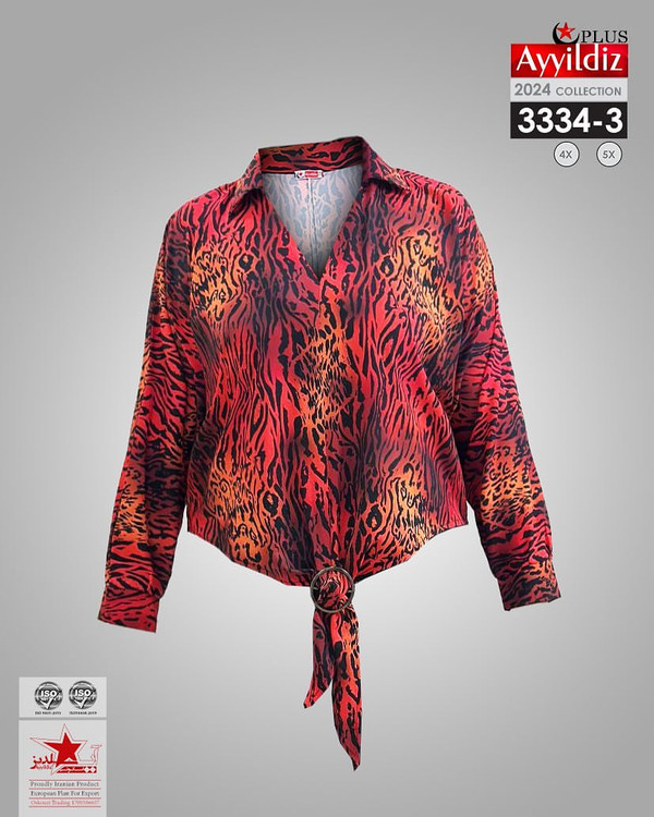 شومیز مجلسی زنانه سایز بزرگ کد 3334/2