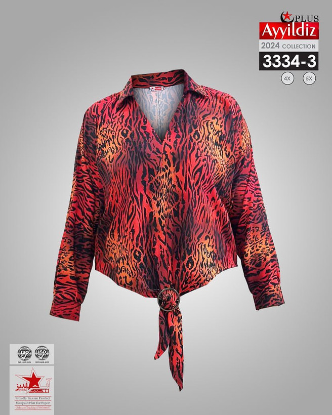 شومیز مجلسی زنانه سایز بزرگ کد 3334/2