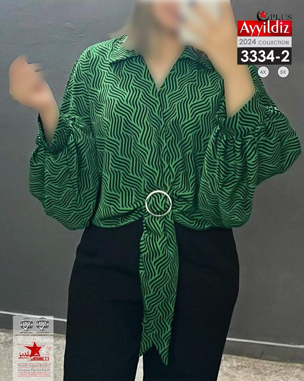 شومیز مجلسی زنانه سایز بزرگ کد 3334/3