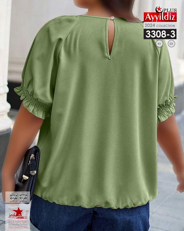 شومیز مجلسی زنانه سایز بزرگ کد 3308