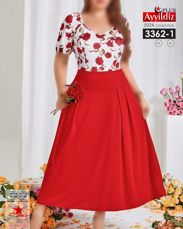 پیراهن مجلسی زنانه سایز بزرگ کد 3362