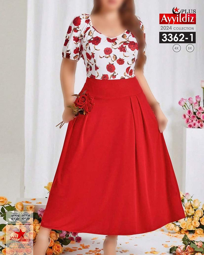 پیراهن مجلسی زنانه سایز بزرگ کد 3362