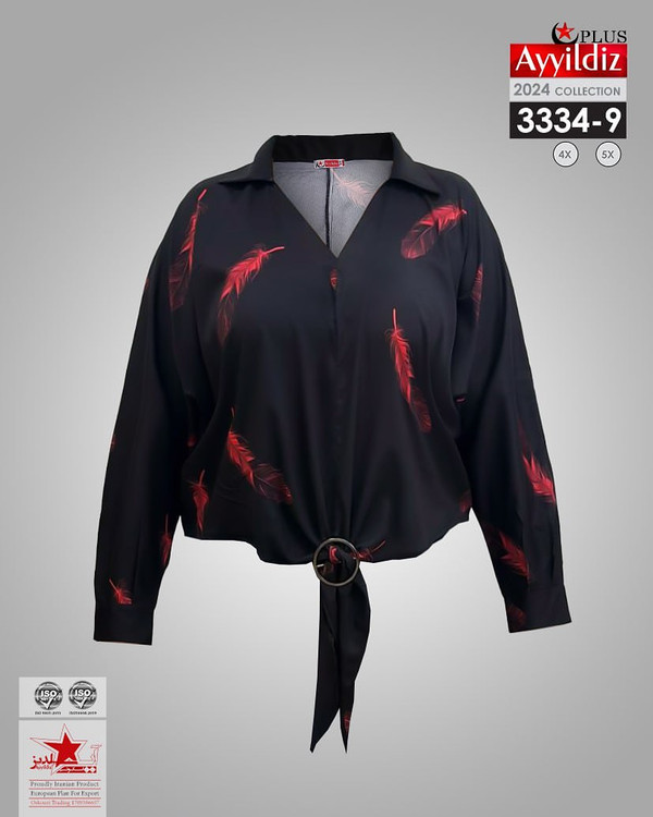 شومیز مجلسی زنانه سایز بزرگ کد 9_3334