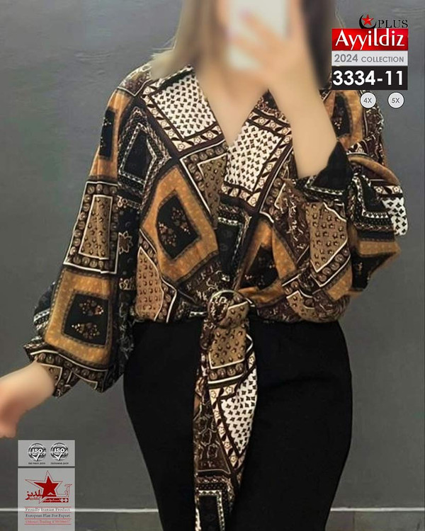 شومیز مجلسی زنانه سایز بزرگ کد8_3334