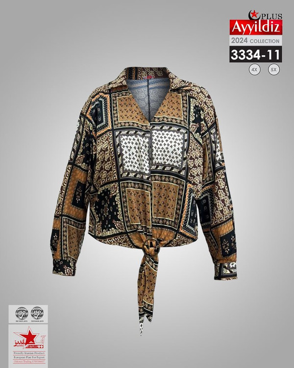 شومیز مجلسی زنانه سایز بزرگ کد8_3334