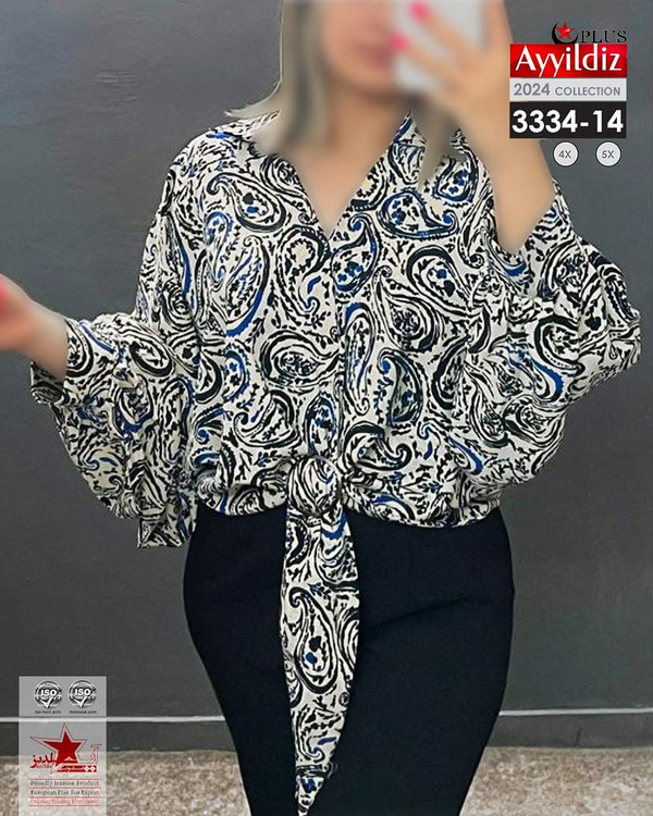 شومیز مجلسی زنانه سایز بزرگ کد8_3334