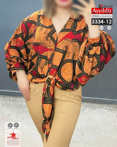 شومیز مجلسی زنانه سایز بزرگ کد8_3334