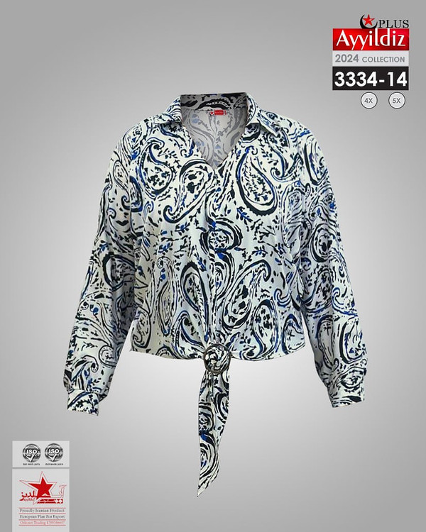 شومیز مجلسی زنانه سایز بزرگ کد8_3334